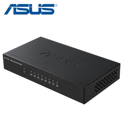 【ASUS 華碩】GX-U1081 GIGABIT 8埠交換器市場同級最省電 高質感金屬殼