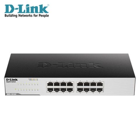 【D-Link 友訊】DGS-1016C 16埠Gigabit非網管型交換器
