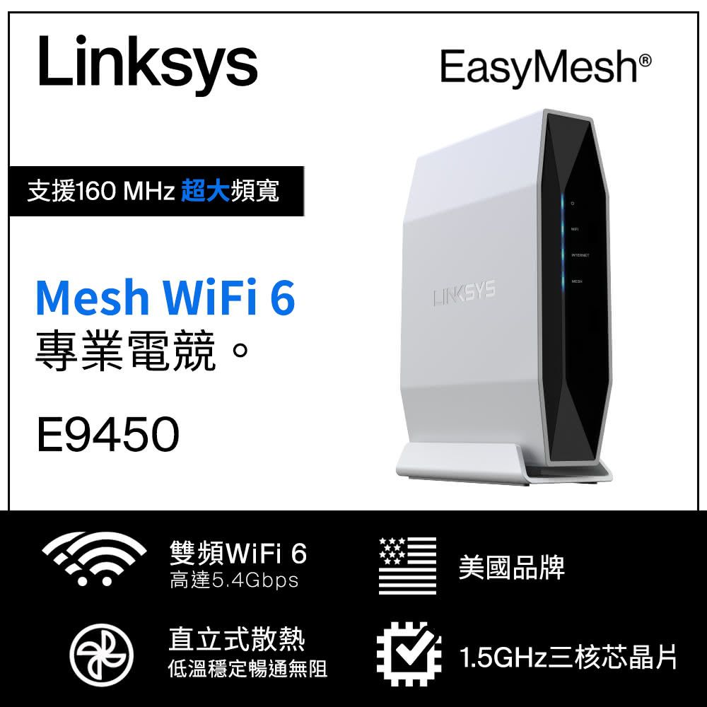  E9450 AX5400 雙頻 Mesh WiFi 6 路由分享器