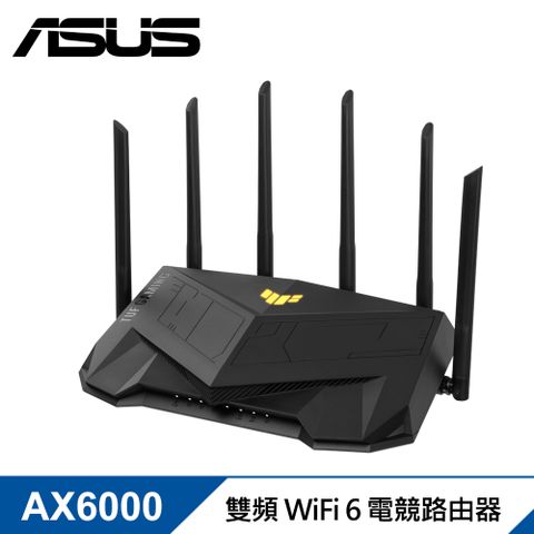 【ASUS 華碩】TUF Gaming AX6000 雙頻 WiFi 6 電競路由器AURA RGB 燈光效果