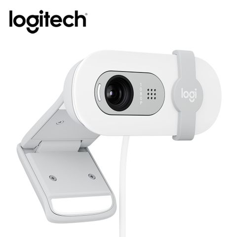 【Logitech 羅技】BRIO 100 網路攝影機 珍珠白彰顥您的個人風格