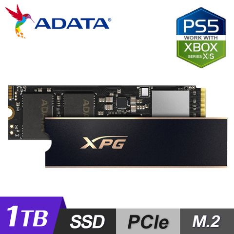【ADATA 威剛】GAMMIX S70 PRO PCIe Gen4 x4 M.2 2280 1TB 固態硬碟 黑色讀：7400M/s 寫：6800M/s