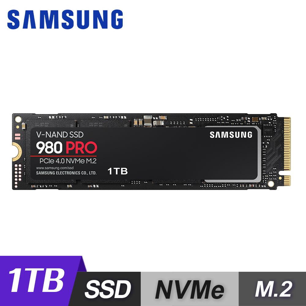 Samsung 三星】980 PRO PCle NVMe M.2 固態硬碟1TB - PChome 24h購物