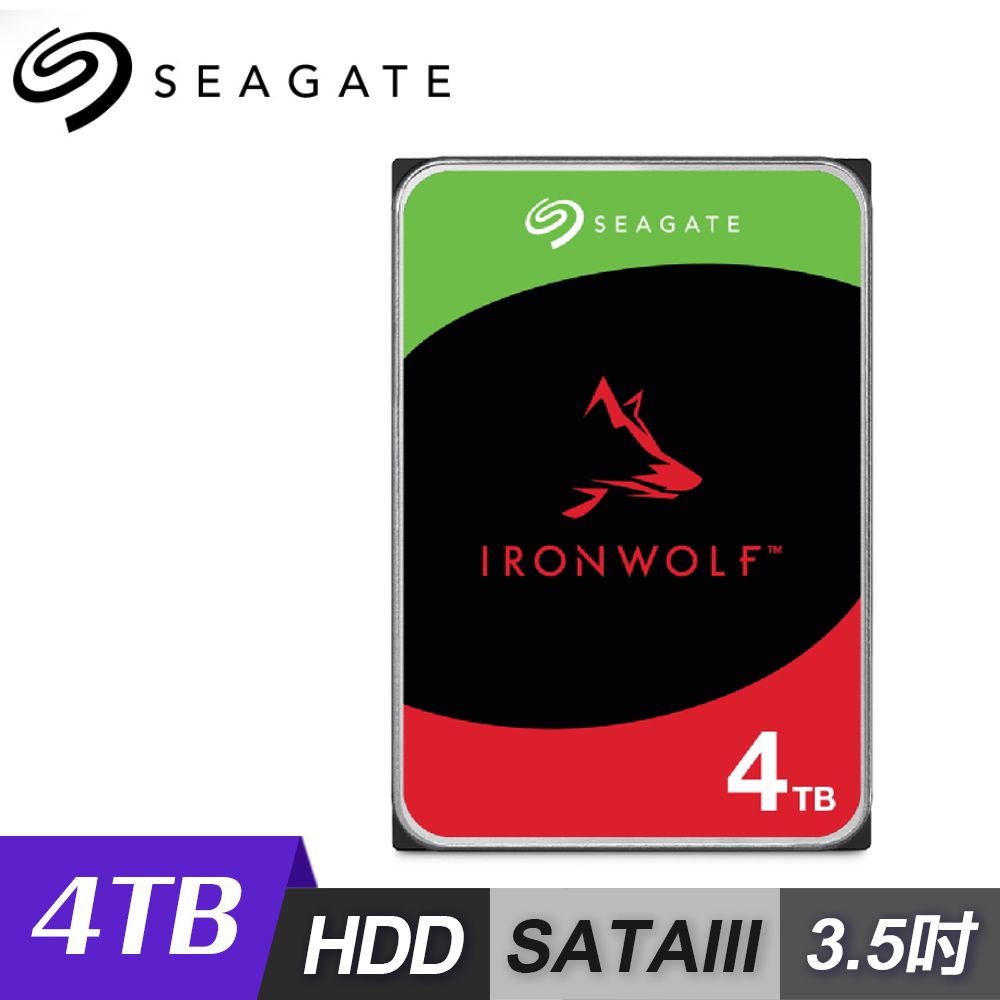 Seagate 希捷】IronWolf 4TB NAS硬碟ST4000VN006 - PChome 24h購物