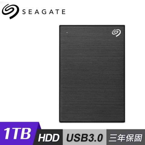 【Seagate 希捷】One Touch 1TB 行動硬碟 密碼版 黑色具備密碼保護功能HDD