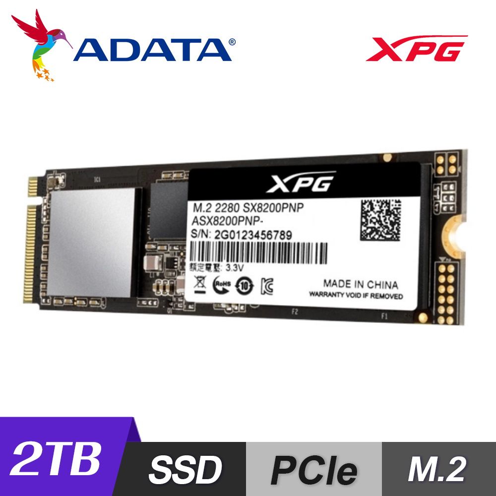 ADATA 威剛】XPG SX8200 Pro 2T M.2 2280 PCIe SSD 固態硬碟- PChome