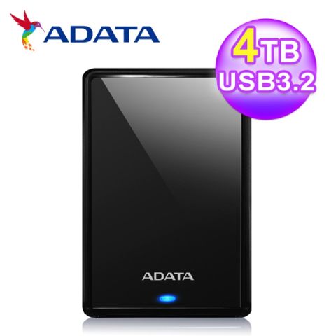 【ADATA 威剛】HV620S 4TB 2.5吋行動硬碟《黑》LED操作指示燈號