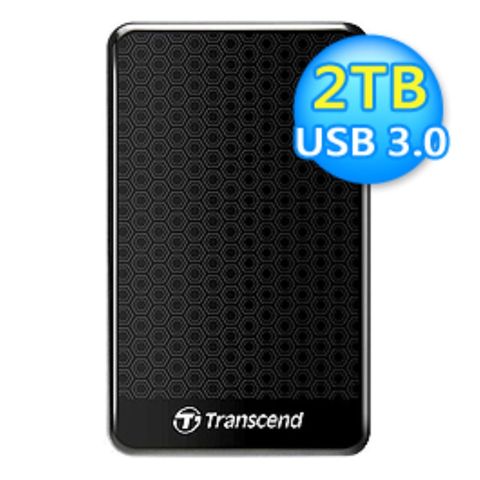  【Transcend 創見】 TS2TSJ25A3K USB3.0 2TB 外接硬碟