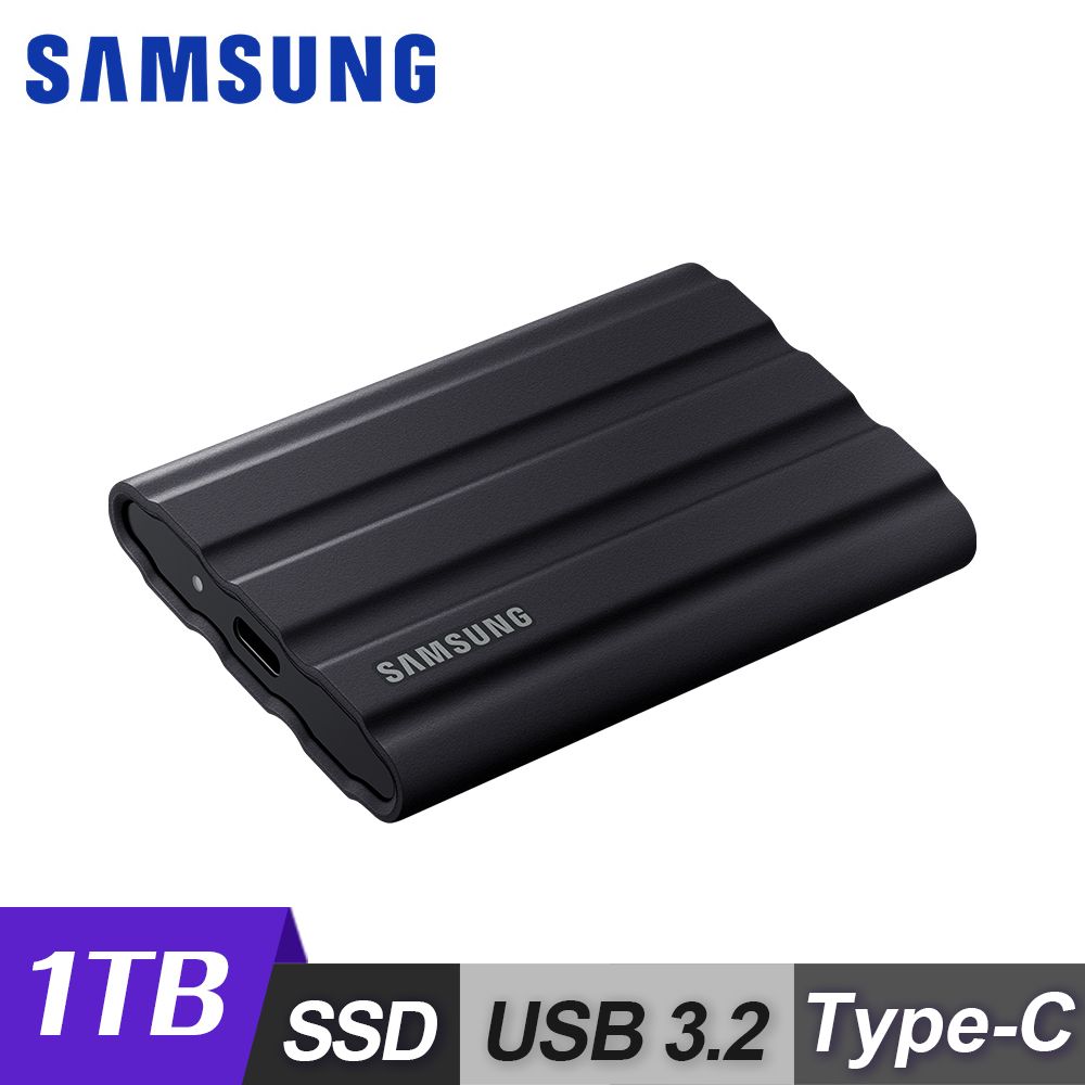 Samsung 三星】T7 Shield 1TB USB 3.2 Gen 2 外接SSD 星空黑- PChome