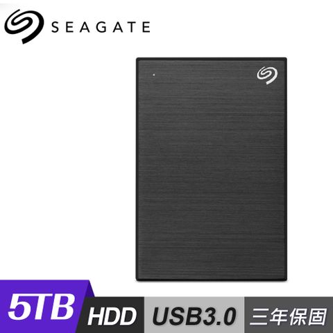 【Seagate 希捷】One Touch 5TB 行動硬碟 密碼版 黑色具備密碼保護功能HDD