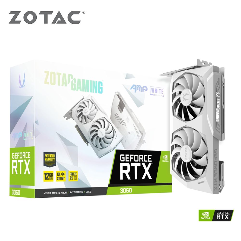 ZOTAC 索泰】RTX 3060-AMP White 12G 顯示卡- PChome 24h購物