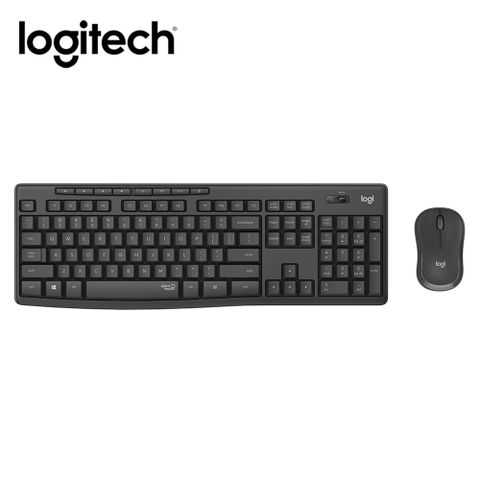 【Logitech 羅技】MK295 靜音鍵鼠組-石墨灰