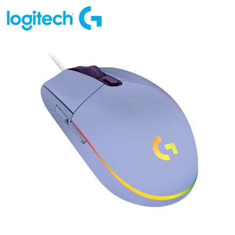 【Logitech 羅技】G102 第二代 RGB 炫彩遊戲滑鼠 - 莫蘭紫遊戲等級8000 DPI感應器