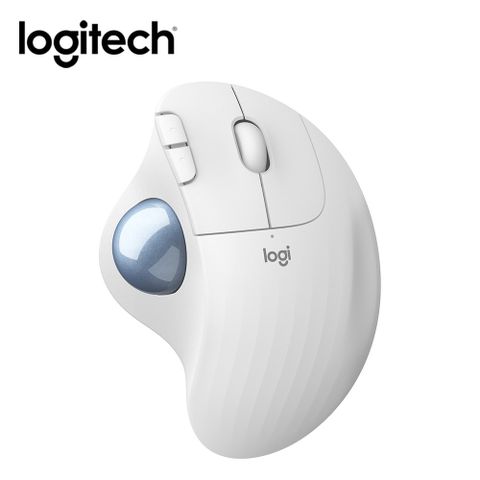 【Logitech 羅技】Ergo M575 無線軌跡球滑鼠 白色減少移動 舒適提升