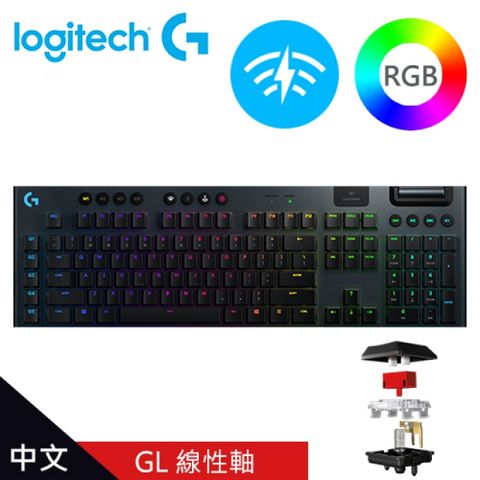 【Logitech 羅技】G913 LINEAR 無線機械鍵盤 類紅軸低平鍵帽、纖薄外型、鋁合金上蓋