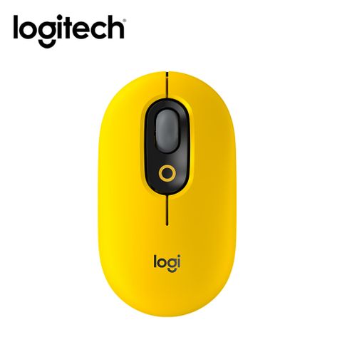 【logitech 羅技】POP Mouse 無線藍芽滑鼠/ 酷玩黃可設定專屬EMOJI表情符號