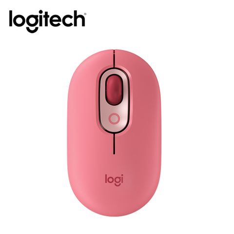 【Logitech 羅技】POP Mouse 無線藍芽滑鼠/ 魅力桃趣味十足活出感性，點亮桌面
