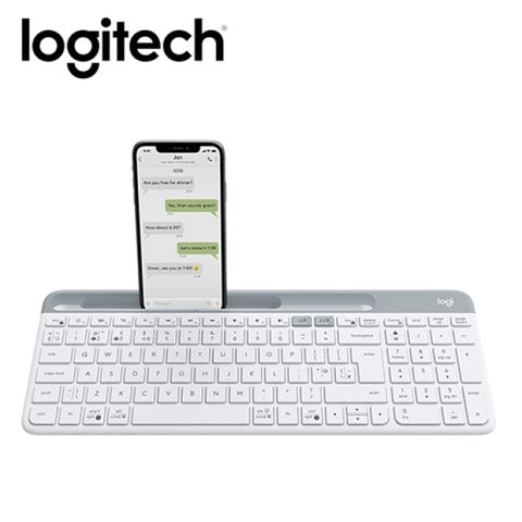 【Logitech 羅技】K580 超薄跨平台藍牙鍵盤 珍珠白