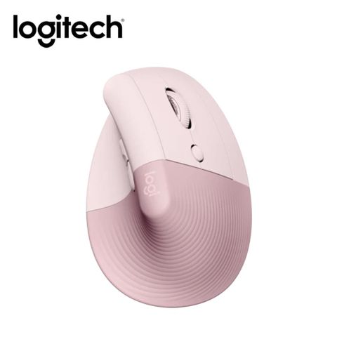 【Logitech 羅技】LIFT 人體工學垂直滑鼠-玫瑰粉適合中小型手掌，帶來整天的舒適感
