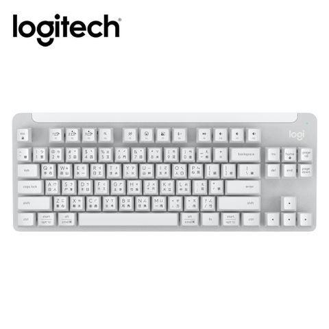 【Logitech 羅技】SIGNATURE K855 無線機械式TKL 鍵盤 白色現代設計，強固耐用