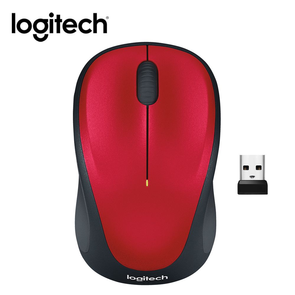 Logitech 羅技 M235n 無線滑鼠 紅色