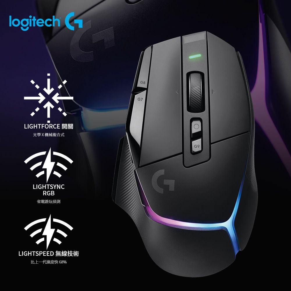 Logitech 羅技 G502 X PLUS RGB無線電競滑鼠 黑色