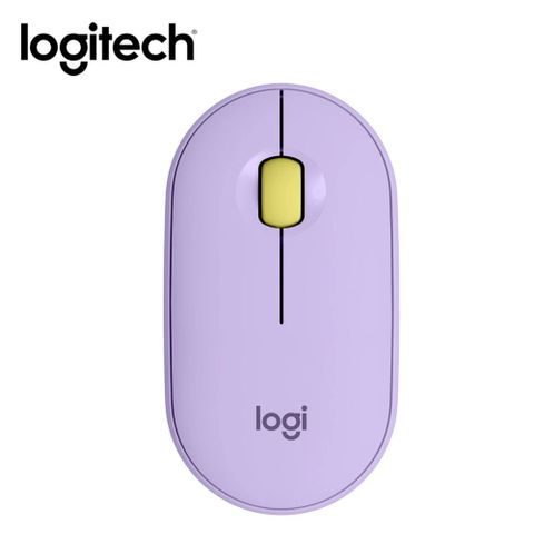 【Logitech 羅技】Pebble M350 鵝卵石無線滑鼠 星暮紫藍牙、USB雙重連線