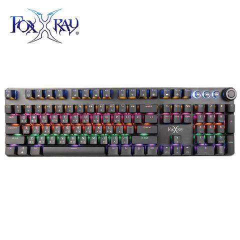 【FOXXRAY 狐鐳】FXR-HKM-61 旋音戰狐機械電競鍵盤高質感陽極處理鋁合金上蓋