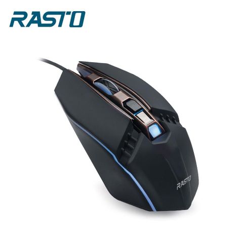 【RASTO】RM23 電競RGB發光有線滑鼠七段式DPI，單鍵切換輕鬆調整