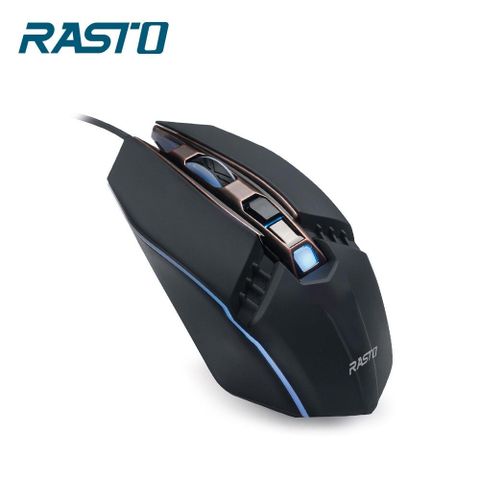 【RASTO】RM23 電競 RGB 發光有線滑鼠七段式DPI，單鍵切換輕鬆調整