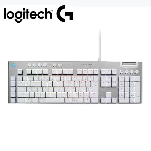 【Logitech 羅技】G813 Lightsync RGB 機械式遊戲鍵盤 茶軸/白色超纖薄的流暢設計美學