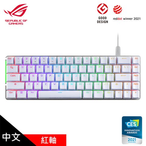 【ASUS 華碩】ROG Falchion Ace 65%機械式鍵盤 紅軸/白色紅軸/白色