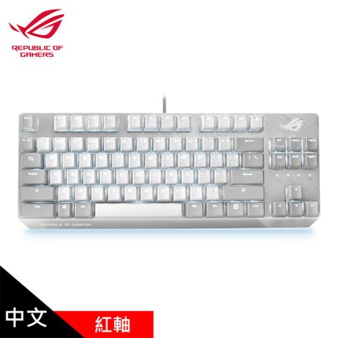 【ASUS 華碩】ROG Strix Scope NX TKL 月光版機械式鍵盤 紅軸短巧的 80% 配置/加寬版 Ctrl 鍵