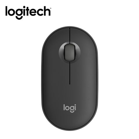 Logitech 羅技 M350S 鵝卵石無線滑鼠 石墨灰