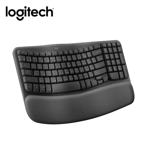 Logitech 羅技 Wave Keys 人體工學無線鍵盤 石墨灰