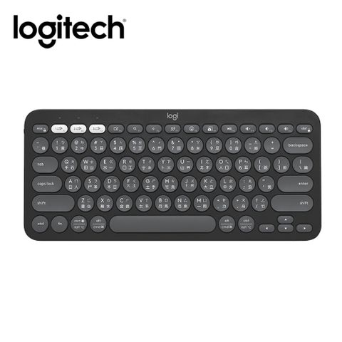 【Logitech 羅技】K380S 跨平台藍牙鍵盤 石墨灰三台裝置輕鬆切換