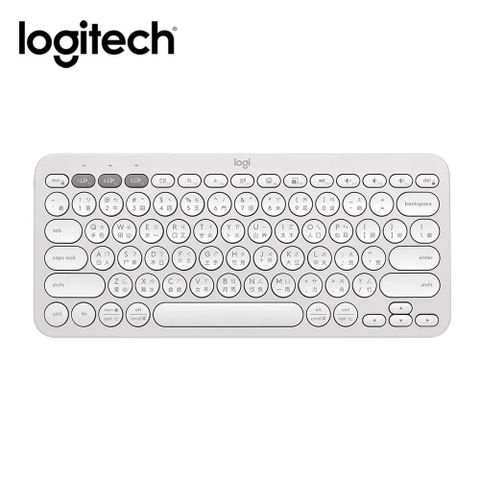 【Logitech 羅技】K380S 跨平台藍牙鍵盤 珍珠白三台裝置輕鬆切換