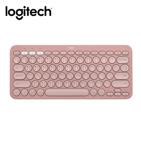 【Logitech 羅技】K380S 跨平台藍牙鍵盤 玫瑰粉三台裝置輕鬆切換