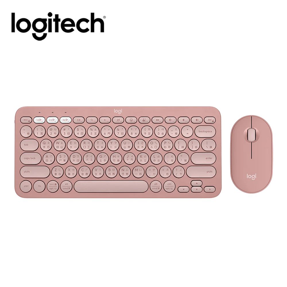 Logitech 羅技 Pebble 2 Combo 無線藍牙鍵盤滑鼠組 玫瑰粉