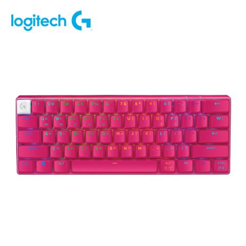【Logitech 羅技】G Pro X 觸感軸職業機械式60%電競鍵盤｜桃色LIGHTSPEED 進行遊戲