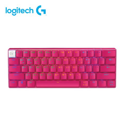 Logitech 羅技 G Pro X 觸感軸職業機械式60%電競鍵盤桃色