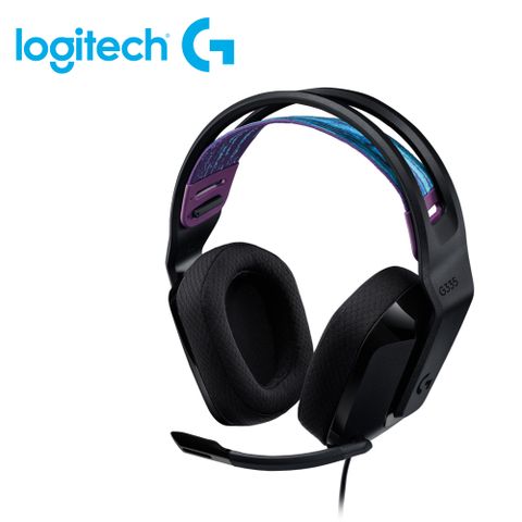 Logitech 羅技 【logitech 羅技】G335 輕盈有線電競耳機麥克風 黑色