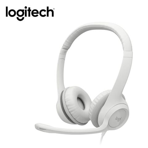 【Logitech 羅技】H390 USB耳機麥克風 珍珠白可旋轉麥克風