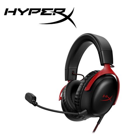 【HyperX】Cloud III 有線電競耳機 黑紅 727A9AA傳奇耳機，嶄新設計