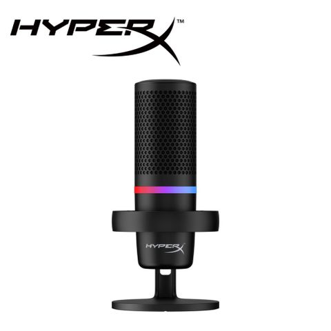 【HyperX】DuoCast USB電競麥克風 4P5E2AA觸控式靜音以及 LED 狀態指示燈