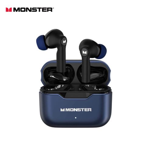 【MONSTER 魔聲】經典真無線藍牙耳機 MON-XKT02 藍色一鍵切換音樂/遊戲模式