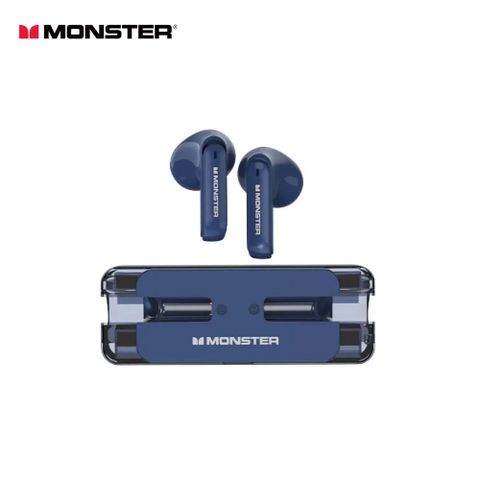 【MONSTER 魔聲】炫彩真無線藍牙耳機 MON-XKT08 藍色超輕巧，僅38克