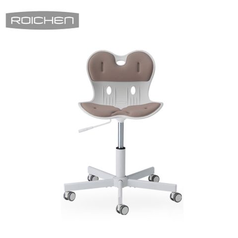 【韓國 Roichen】優雅椅/辦公椅 奶茶色暢銷正脊坐墊+辦公椅＝Roichen 優雅椅