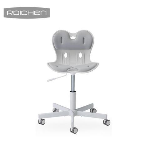 【韓國 Roichen】優雅椅/辦公椅 灰色暢銷正脊坐墊+辦公椅＝Roichen 優雅椅