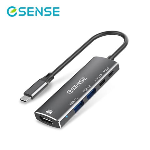 【ESENSE 逸盛】Type-C TO HDMI / USB3.0 / PD3.0轉接器 H552